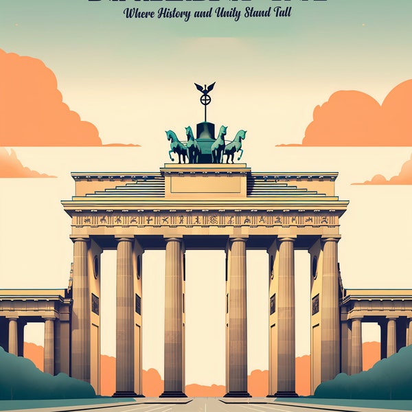 Duitsland, Brandenburger Tor | Affiche | Kunst aan de muur | Woondecoratie |