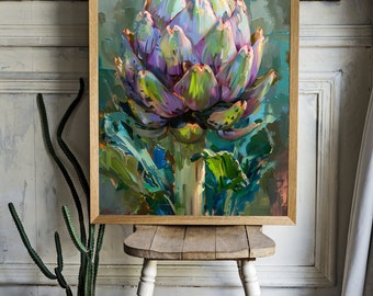 Artichoke watercolor still life Poster
