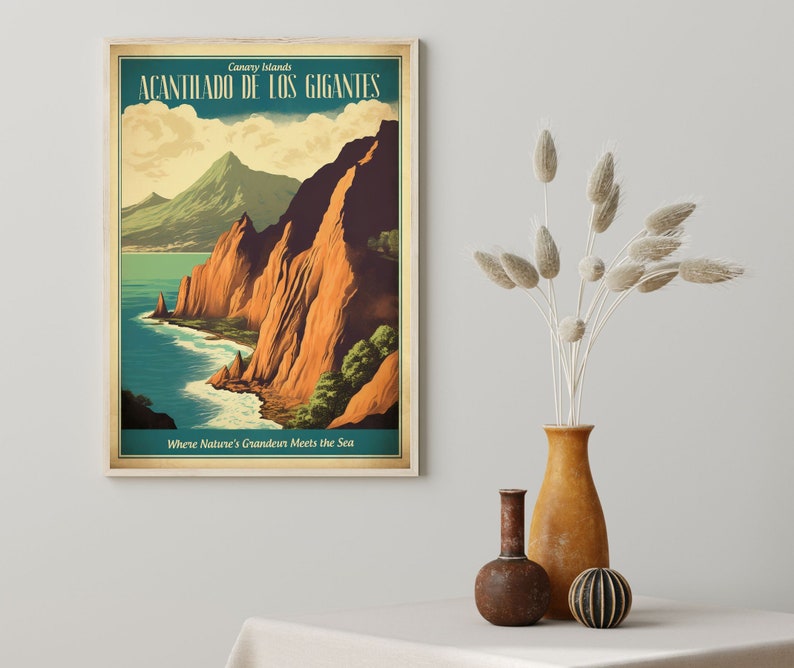 Spain, Acantilado De Los Gigantes Poster Wall Art Home Decor image 4