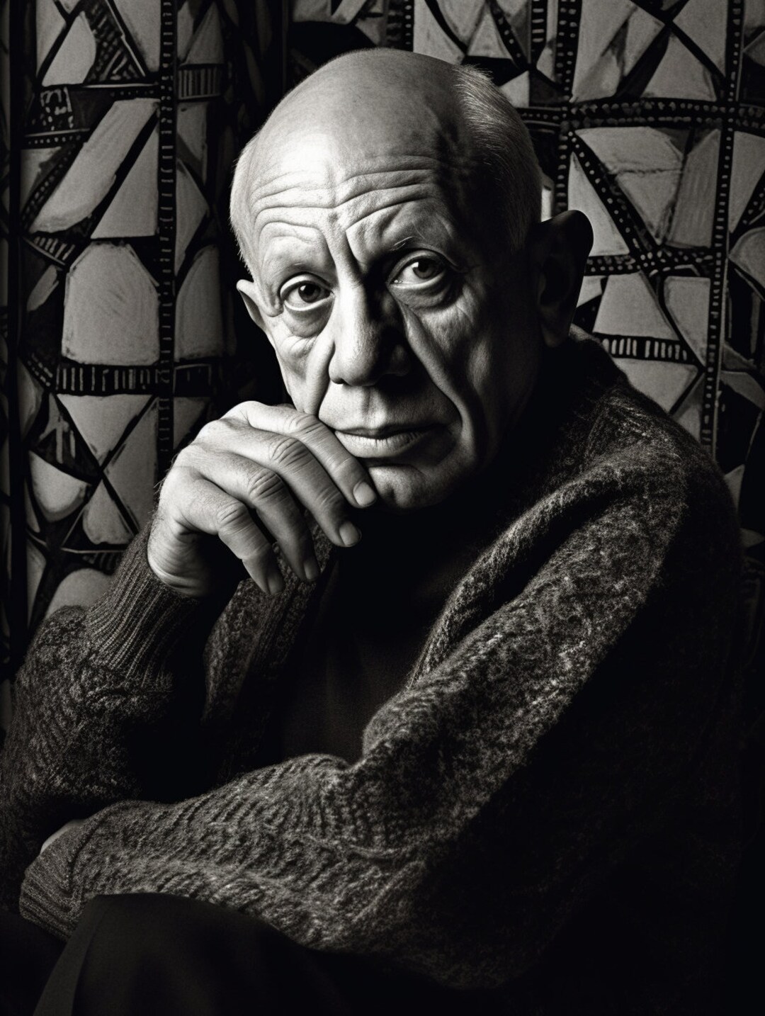 Pablo Picasso Thoughtful Look | Poster | Wall Art | Home Decor | - Etsy