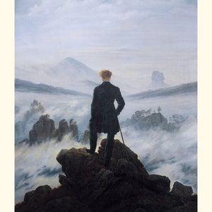 Wanderer Above the Sea of Fog by Friedrich | Poster | Wall Art | Home Decor |