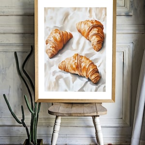 Freshly Baked Croissants Poster