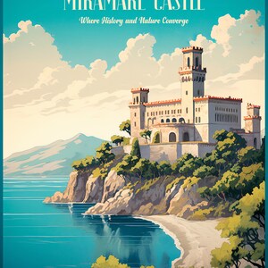 Italy, Miramare Castle | Poster | Wall Art | Home Decor |