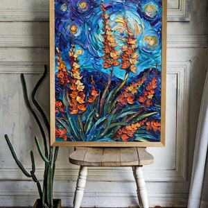 Sternenklare Blumennacht Poster