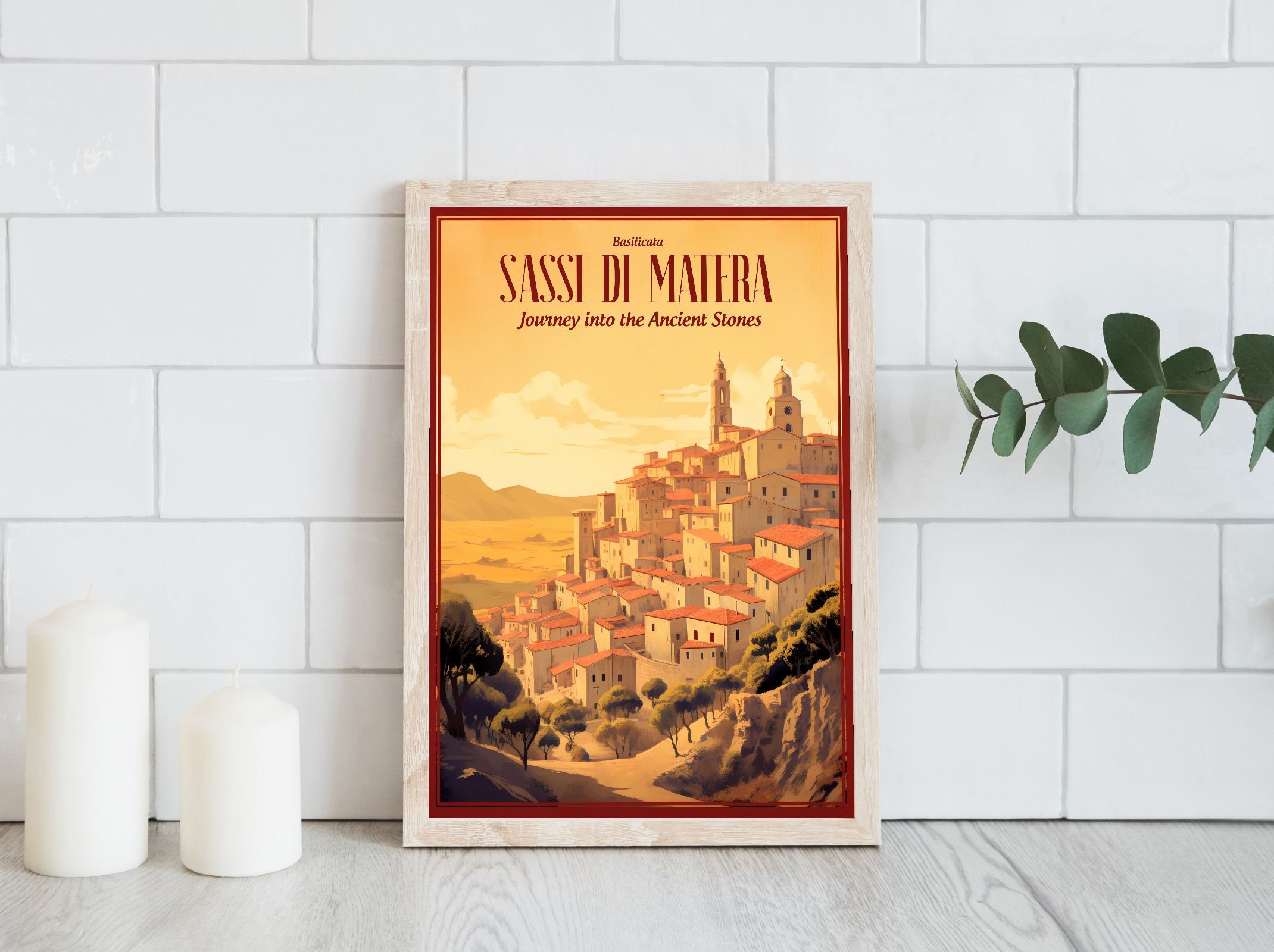 Italy, Sassi Di Matera Poster Wall Art Home Decor - Etsy