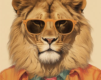 Lion in Gucci | Poster | Wall Art | Home Decor |