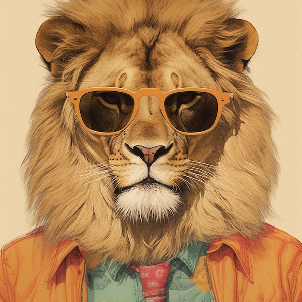 Lion in Gucci | Poster | Wall Art | Home Decor |