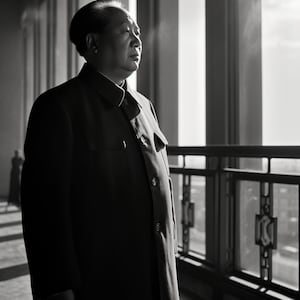 Mao Zedong looks at the city | Poster | Wall Art | Home Decor |