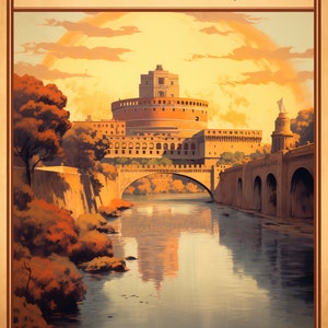 Italy, Castel Sant Angelo Rome | Poster | Wall Art | Home Decor |