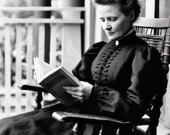 Marie Curie avec un livre | affiche | Art mural | Décoration d'intérieur |
