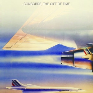 Air France Concorde / Póster / Arte mural / Decoración del hogar /