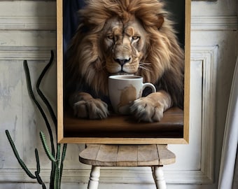Lion Coffee Vintage Cafe Poster: Fine Art Giclee Print - Etsy