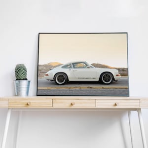 Affiche Porsche 911 Desert Drive - Vert - Taille Au Choix 12X16 à 24X36 - Impression D'art
