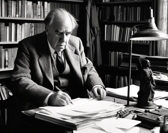 Niels Bohr in the office | Poster | Wall Art | Home Decor |