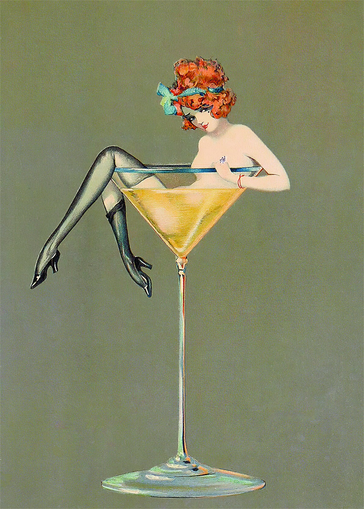 Martini Girl Poster Etsy