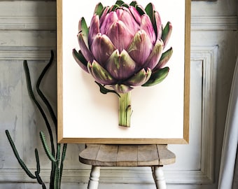 Artichoke on white background Poster