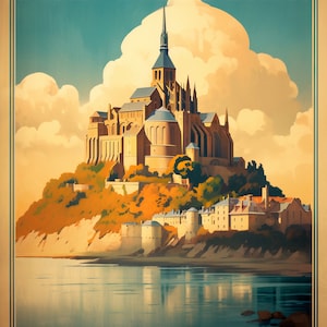France, Mont Saint Michel | Poster | Wall Art | Home Decor |