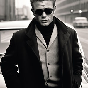 James Dean on the street | Poster | Wall Art | Home Decor |