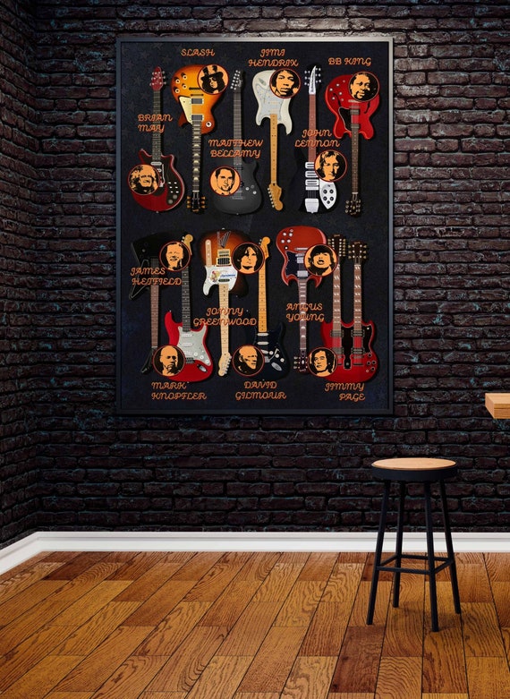 Guitar Legends Chart | Poster | Wall Art | Home Decor | - Etsy
