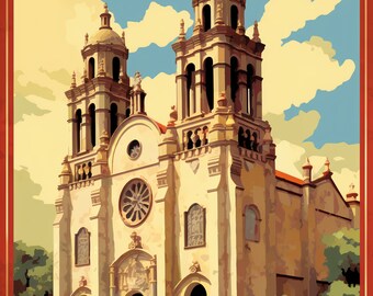 Spain, Cathedral of San Juan Bautista | Poster | Wall Art | Home Decor |