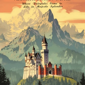 Germany, Neuschwanstein Castle | Poster | Wall Art | Home Decor |