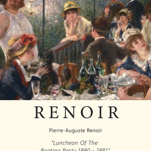 The Rowers&#39; Breakfast by Renoir | Poster | Wall Art | Home Decor |