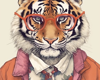 Tiger in Style | Poster | Wall Art | Home Decor |