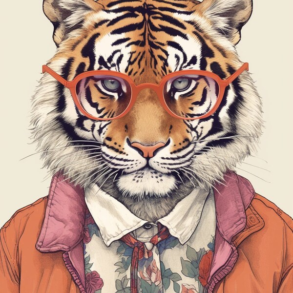 Tigre in Gucci / Poster / Wall Art / Decorazioni per la casa /