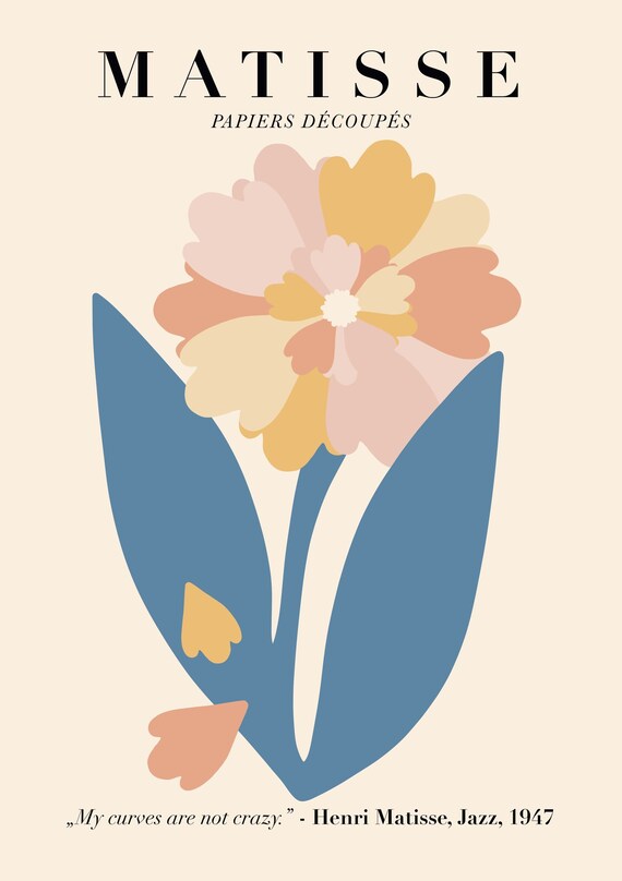 Flower Cutout by Matisse Poster Etsy