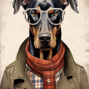 Doberman in Gucci | Poster | Wall Art | Home Decor |