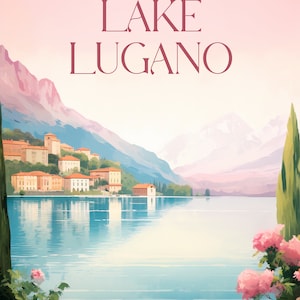 Svizzera, Lago di Lugano / Poster / Arte murale / Arredamento per la casa /