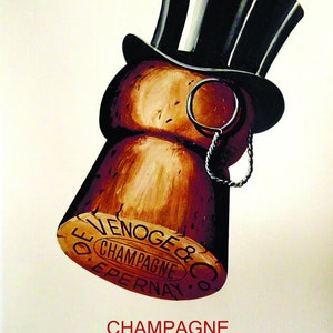 Champagne de Venoge | Pôster | Arte de parede | Decoração de casa |