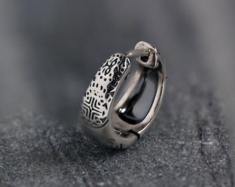 Orecchino Creola Cerchio Da Uomo In Argento Sterling 925, Stile - Foto 9