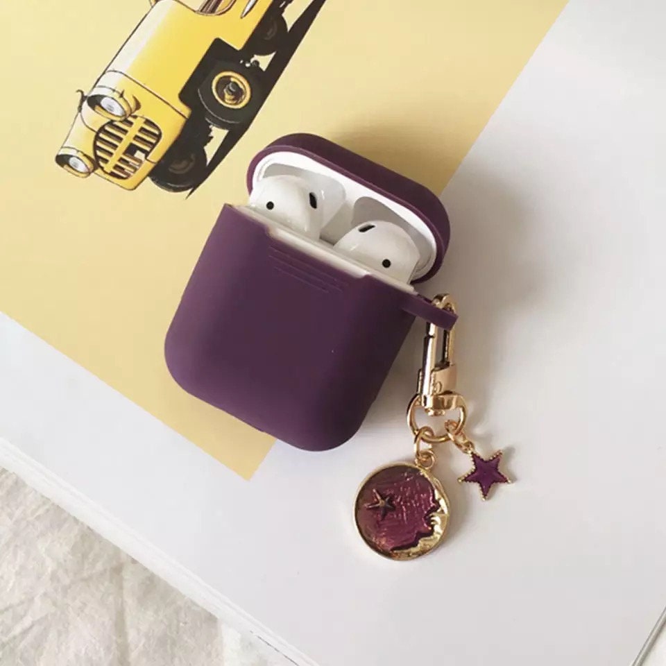 Silicone AirPod Luxury Case With Charm keychain Etsy