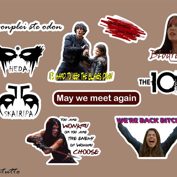 The 100 + Octavia Blake Glossy White Vinyl Sticker - Hydroflask Stickers | Laptop Aufkleber | Dekor Aufkleber - Wasserfest