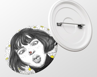 Ladybug decorative badge, Ladybug clothing pin, button badges, feminist badges, clothing and backpack decoration, decorative badge