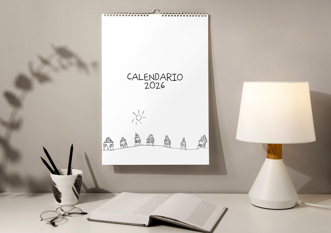 Calendario ilustrado de pared 2026, Calendario para colgar, Calendario ...