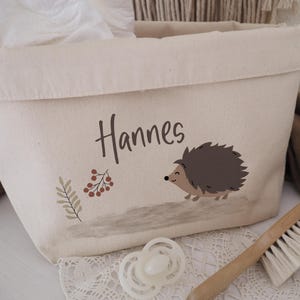 Utenslio mit Namen für Wickeltisch und Kinderzimmer | Aufberahrungskorb | Krimskrams Stoffkorb