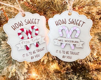 Customized Teacher Christmas Ornament | Personalized Teacher Gifts | Teacher Appreciation Gifts | Teacher Thank You Gifts | Christmas Tree
