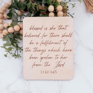 Religious Nursery Decor | Luke 1:45 Sign | Christian Nursery Decor | Bible Verse Sign For Baby | Baby Shower Gift | New Baby Gift Ideas