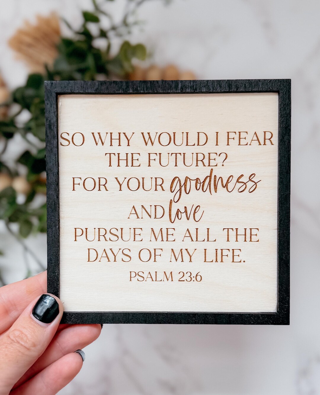 Bible Scripture Sign | Engraved Wooden Plaque | Christian Home Decor ...