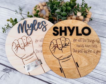 Letrero de hospital 3D / Disco de anuncio de nacimiento / Anuncio de bebé / Accesorio para fotos de bebé / Hola mundo / Regalo para baby shower / Pulsera para bebé