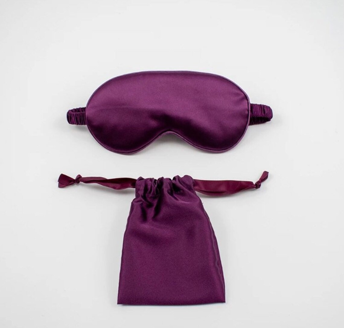 UK Luxury Pure Organic Mulberry Dark Purple Eye Mask .gift for Etsy UK