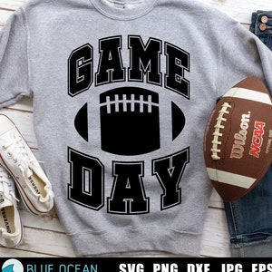Día del juego SVG, Día del juego PNG, Camiseta del día del juego, Varsity del día del juego, Fútbol del día del juego