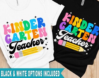Kindergarten Teacher SVG, Back to school SVG, Kindergarten SVG, Teacher shirt png