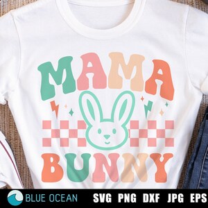 Mama Bunny PNG, Mama Bunny SVG, Ostern PNG, Retro Ostern Png, Ostern Sublimation