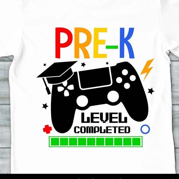 Pre-K  Level Complete SVG, Pre-K Graduation SVG, Graduation Video Game, Pre-k graduate SVG