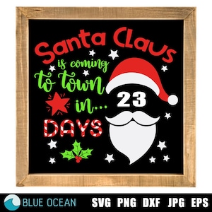 Christmas countdown SVG, Christmas chalkboard SVG, Days til christmas SVG, Christmas svg