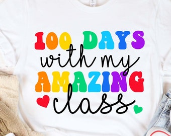 100 Days of School SVG, Teacher Cut File (Digital Download)