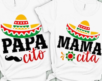 Papacito Mamacita SVG, Couples Cinco de Mayo (Digital Download)